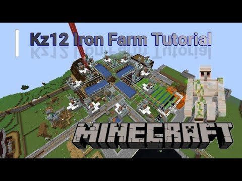 Minecraft 1.14 & 1.15 + Iron Farm (Kz12) Tutorial - Highly Efficient 1k-2k/Hour