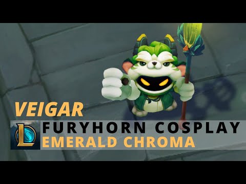 Furyhorn Cosplay Veigar Emerald Chroma - League Of Legends