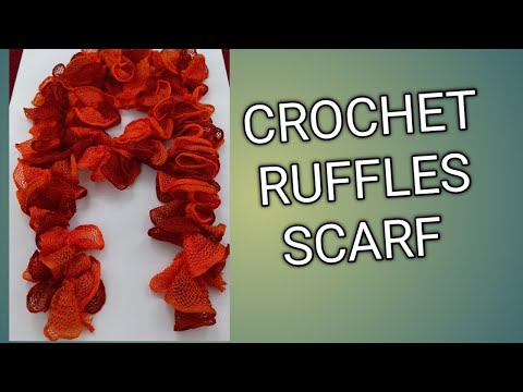 How to Crochet Ruffles Scarf | Crochet for Beginners|Crochet scarf pattern