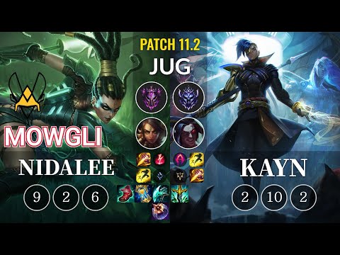 VIT Mowgli Nidalee vs Kayn Jungle - KR Patch 11.2