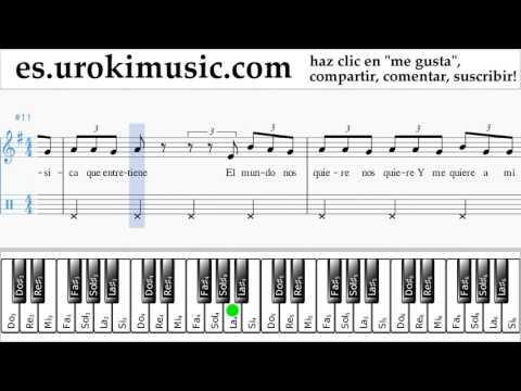 Como Tocar Piano (mano derecha) J. Balvin, Willy William - Mi Gente Tablatura Parte#2 um-i927