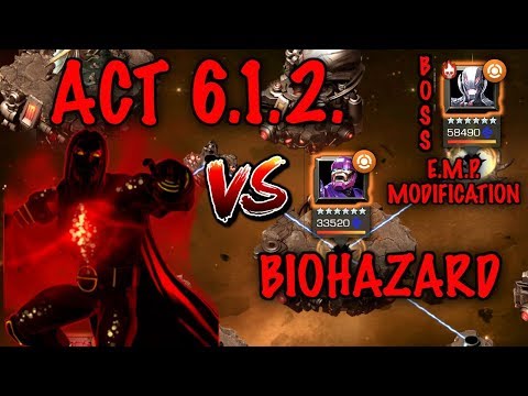 VOID VS BIOHAZARD SENTINEL AND ULTRON BOSS IN ACT 6.1.2  ( BOTH ONE SHOTS ) / CONTEST OF CHAMPIONS