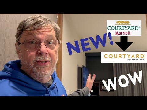 Let's check out the NEWEST Courtyard by Marriott ROOM DESIGN! KING ROOM TOUR.