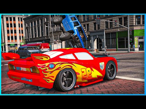*CRAZY* Cars Lightning McQueen Crashes Ep.17 – GTA 5