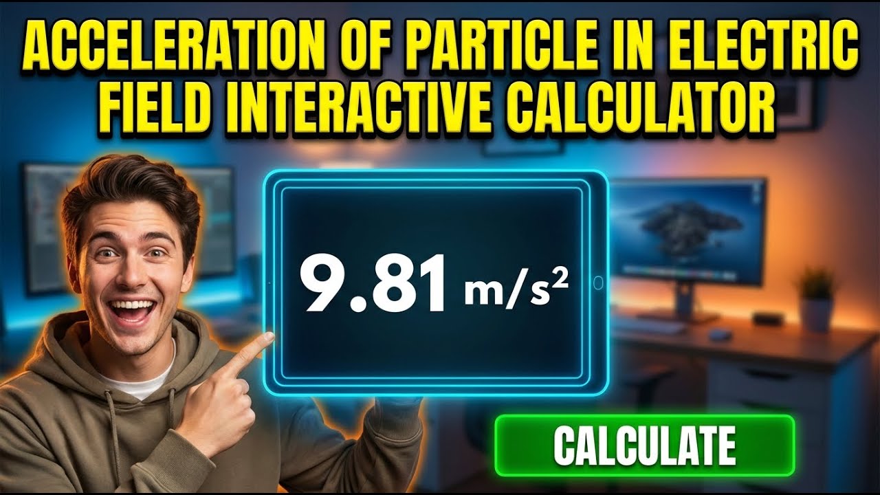 Acceleration Of Particle In Electric Field Interactive Calculator