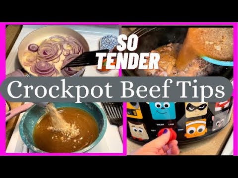 Easy Crockpot Beef Tips/ How To Make Crockpot Beef Tips