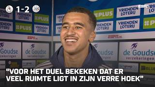 Abdellah Ouazane dankt Steven Berghuis: "Door hem beelden van de keeper bekeken"