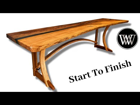 Live Edge Slab Top Desk Build