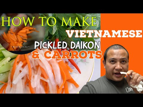 HOW TO MAKE - QUICK VIETNAMESE PICKLED DAIKON AND CARROTS - FOR VIETNAMESE SANDWICHES - SIDE DISH