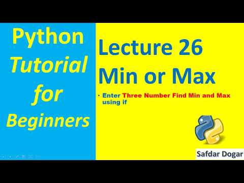 Find Largest or Smallest Number using IF statement in Python | Python Tutorial for Beginners