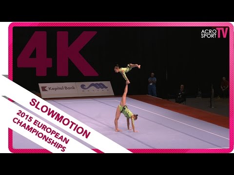 Azarova, Temnokhud - Ukraine - Women´s pair - Junior all-around final - European Championship 2015