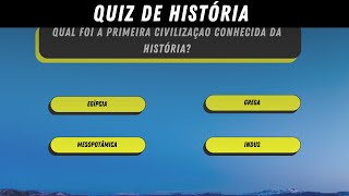 QUIZ de história - Teste Seu conhecimentos Nesse Quiz Desafiador!
