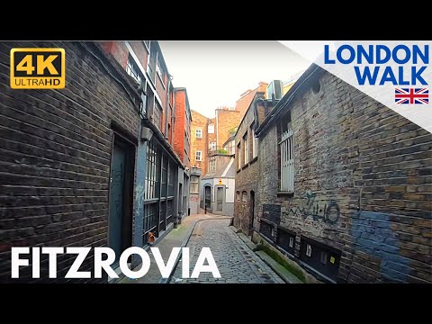 4K London Walk | Autumn | Exploring the secret alleyways and hidden passages of Fitzrovia 🇬🇧