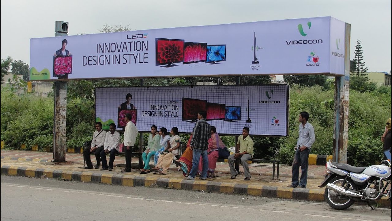 Bus Panel, Bus Shelter Advertise Photos, Sizes, Advertising Details in  Pune - Sakshi Advertising
