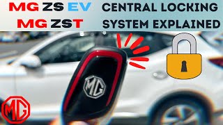 🔐Central Locking Explained -- MG ZS EV & MG ZST -- Auto Lock & Unlock, Keyless Entry, Boot Access ~~