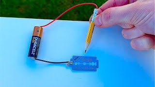 How To Make Simple Pencil Welding Machine At Home With Blade | practical invention