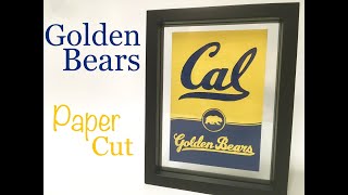 Cal Berkeley Golden Bears Logo -  Framed Paper Cut (Time Lapse)