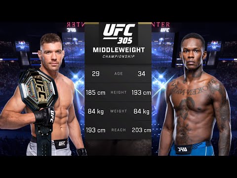 Dricus du Plessis vs Israel Adesanya Full Fight - UFC 305 Fight