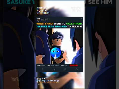 WHEN SHISUI 😄 WENT TO CALL ITACHI, SASUKE WAS SHOCKED TO SEE HIM #shisui #itachi#sasuke #animeshorts