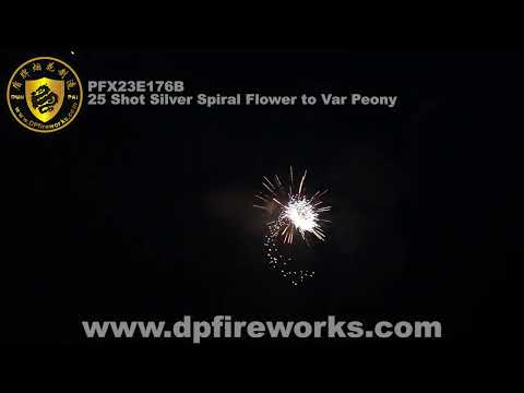 25s Silver Spiral Flower to Variegated Peony - PFX23E176B
