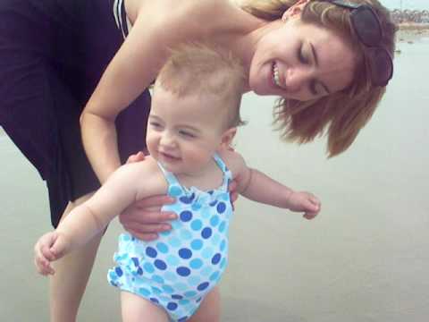 Ansley at Port A beach May 2009