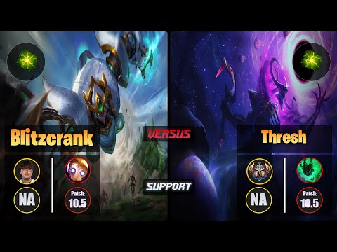 CoreJJ BLITZCRANK (Support) [Aftershock] VS THRESH - Challenger NA Patch 10.5