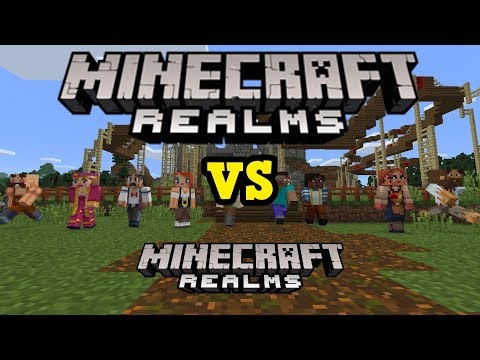 ibxtoycat - Minecraft Realms vs Minecraft Realms (HUGE DIFFERENCE FROM PE)