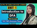 What Is DFA IDeterministic Finite Automata DFA Construction TAFl Automata Theory Learncswitharshi