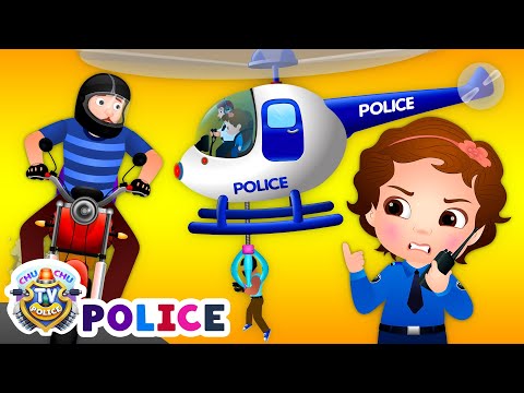 The Helicopter Chase & Saving Pet Animals - ChuChu TV Police Fun Cartoons for Kids