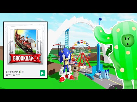 CACTUS CREATES AN INCREDIBLE BROOKHAVEN FOR SONIC! ROBLOX - BROOKHAVEN RP