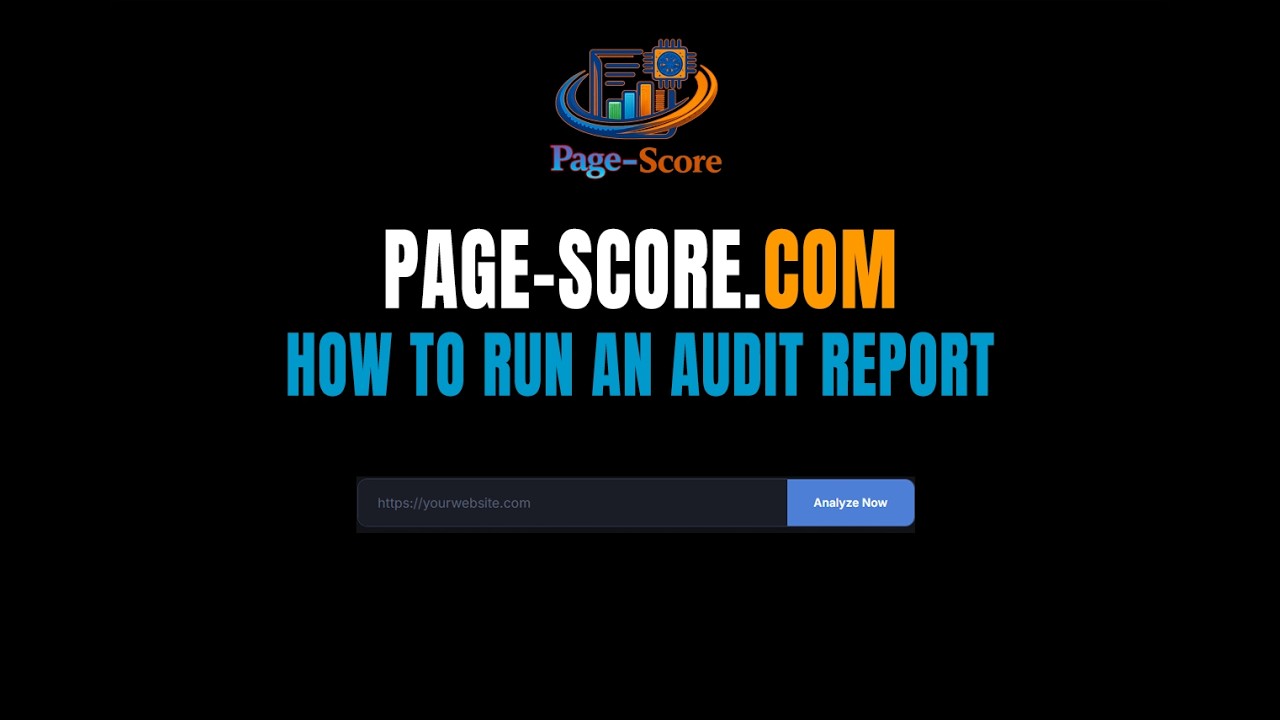 How to run an audit report — PageScore AI walkthrough