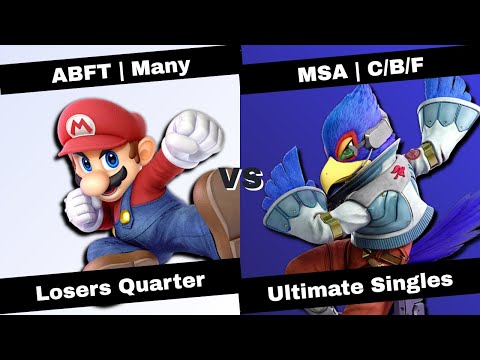 Super Smash QWERTZ #6 - Losers Quarter - ABFT | Many (Mario) vs. MSA | C/B/F (Falco)