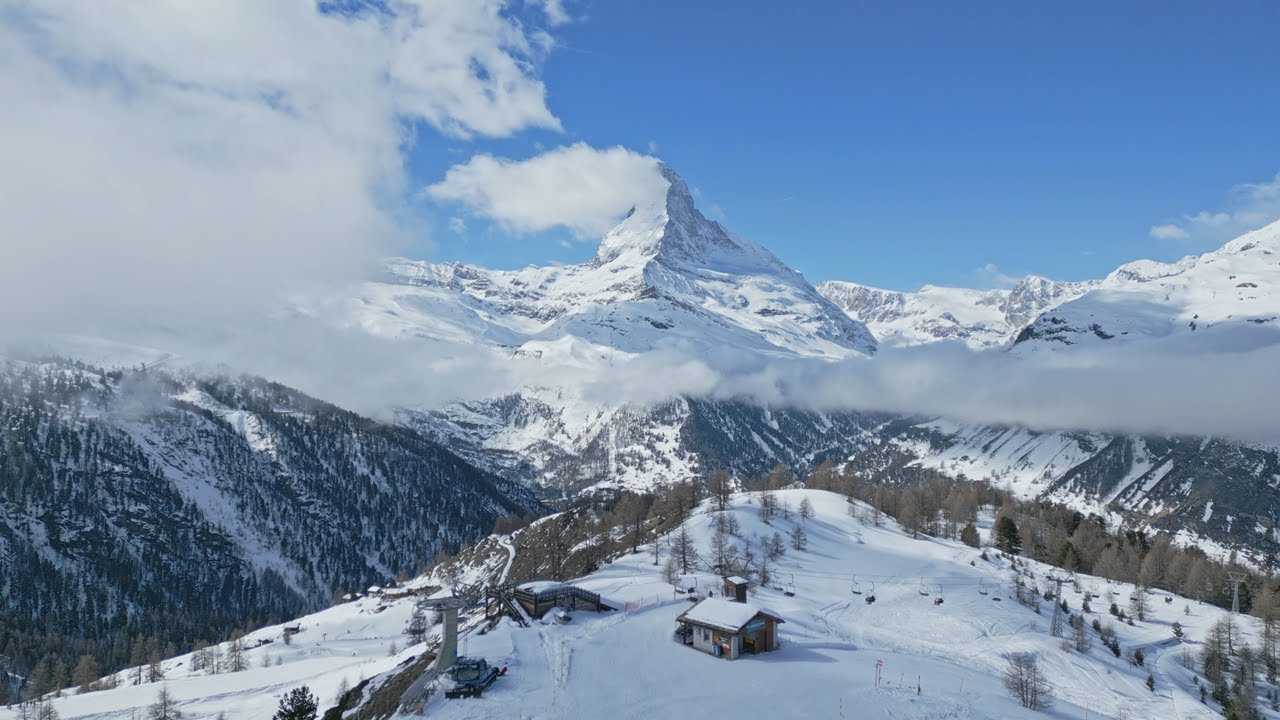 Experience breathtaking aerial views of Sunnega, Zermatt!