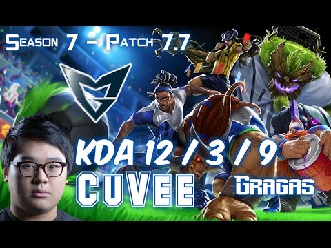 SSG CuVee GRAGAS vs RIVEN Top - Patch 7.7 KR Ranked