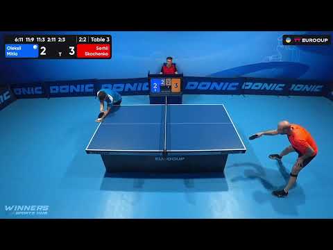 13:15 Oleksii Mitla - Serhii Skachenko 18.08.2023 TT Euro.Cup Ukraine Master. TABLE 3