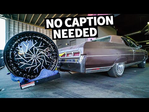 We fit 26" Wheels on our Donk... With NO Cutting, NO Lift.