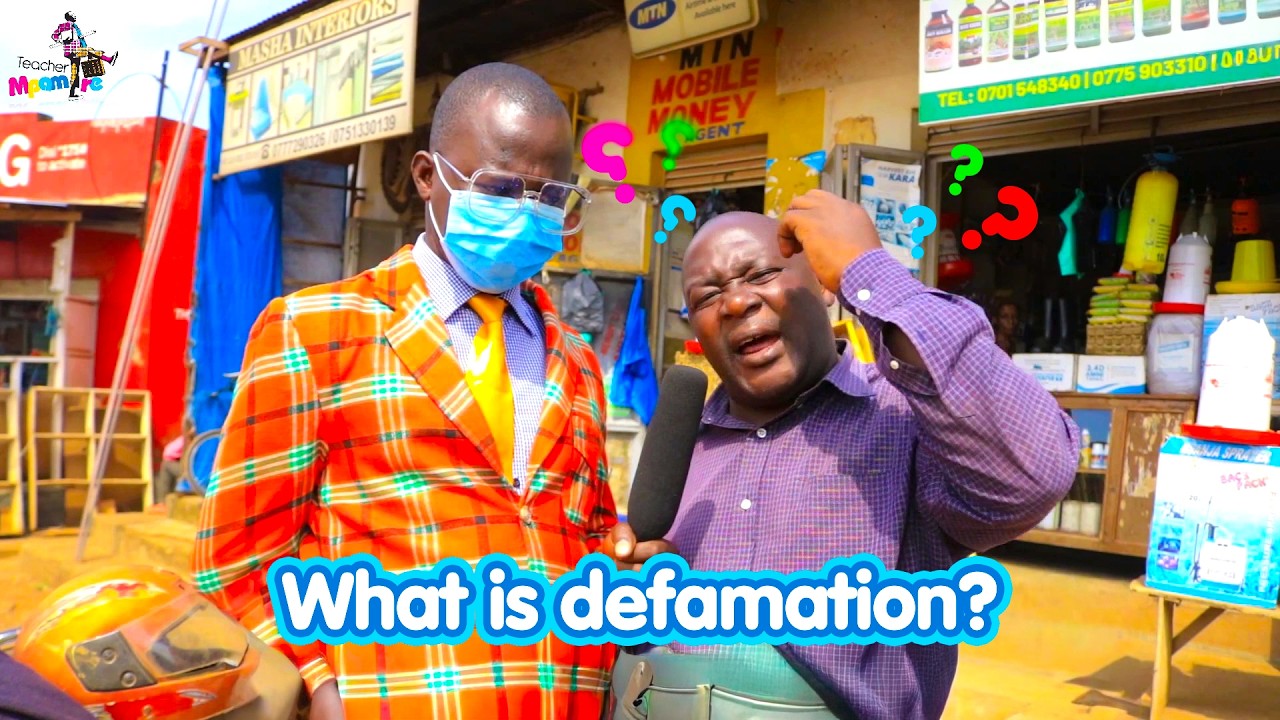 What Is DEFAMATION? Teacher Mpamire On The Street