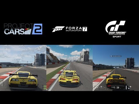 Project Cars 2 vs Forza Motorsport 7 vs Gran Turismo Sport - Nürburgring GP with Chevrolet Corvette