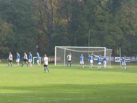 Mecz Drukarz-Bóbr Tłuszcz 2-1 Zamieszanie pod bramka gości