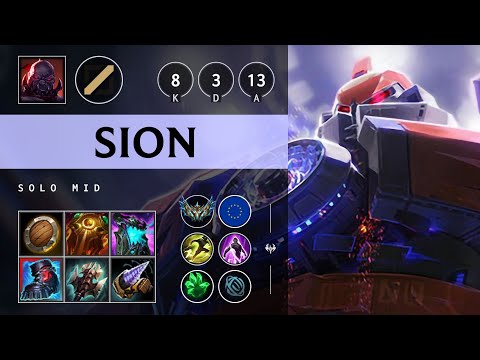 Sion Mid vs Shen - EUW Challenger Patch 25.20