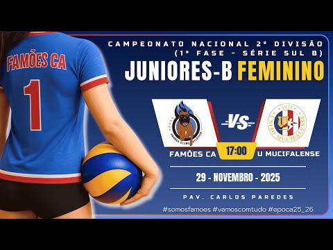 JUNIORES - B FEMININO | Famões CA vs União Mucifalense |  5ª Jornada