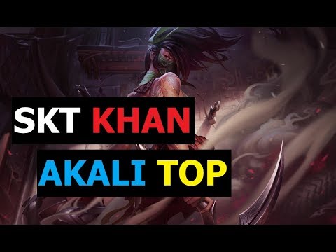 SKT T1 Khan Play Akali Top Patch 9.8 S9 Ranked Korean Pro Replays