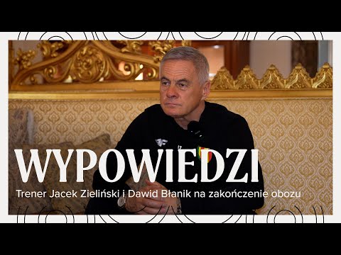 Trener Jacek Zieliński i Dawid Błanik na zakończenie obozu