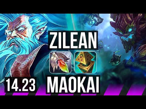 ZILEAN & Sivir vs MAOKAI & Caitlyn (SUP) | KR Master | 14.23