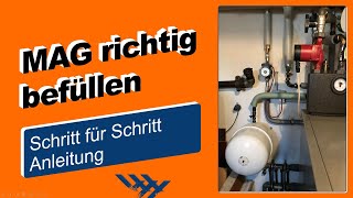 Kontrolle und Befüllung eines Membranausdehnungsgefäßes (MAG)