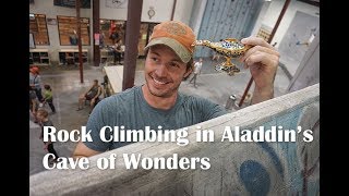 Rock Climbing in Aladdin&#39;s Cave of Wonders #DisneyAladdin #Disney