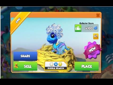 Hatched Bubble Dragon-Dragon Mania legends | Snowflake Dungeon Dragon week | DML