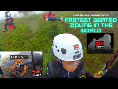 Zip World - Phoenix - World's Fastest Seated Zip Line (Multiple angles)