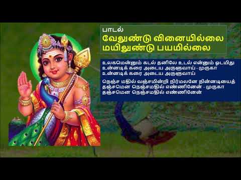 Velundu vinai illai | Devotional song | வேலுண்டு வினையில்லை | பக்தி பாடல்