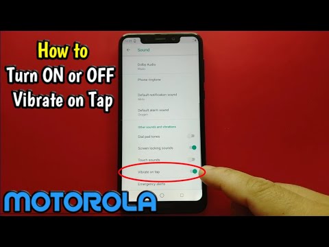 How to Turn ON or OFF Vibrate on Tap on Motorola One (XT1941-4)